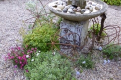 Attractive planting by the water feature